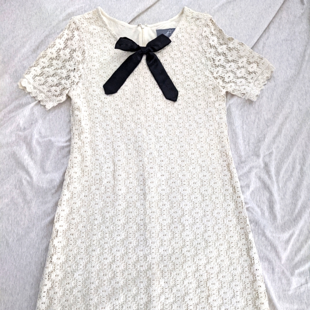 Anthropologie Knitted Dove Mod Crochet Dress NWOT